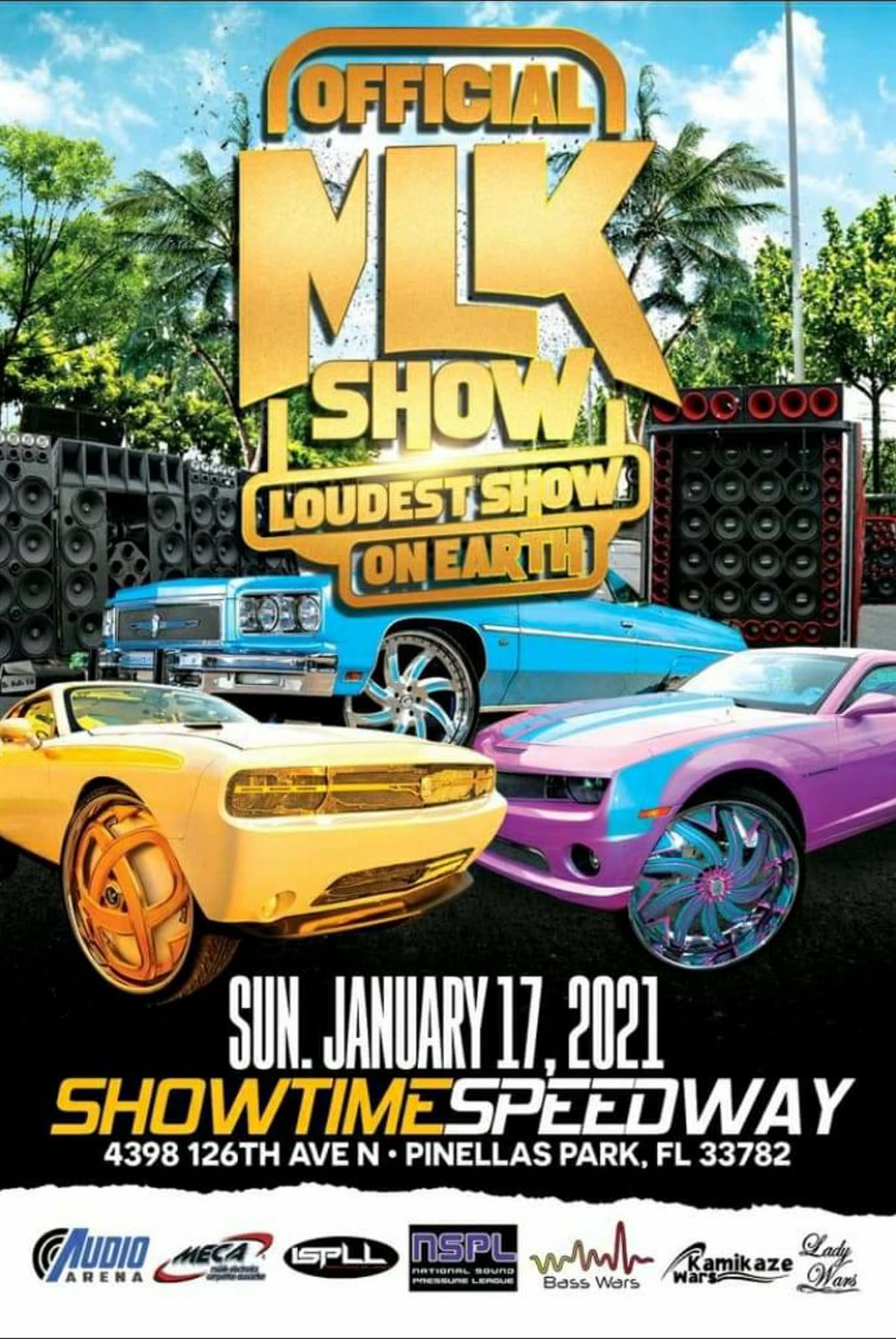 Linny J Official MLK Weekend Car Show 2021 Loudest Car Show On Earth event flyer
